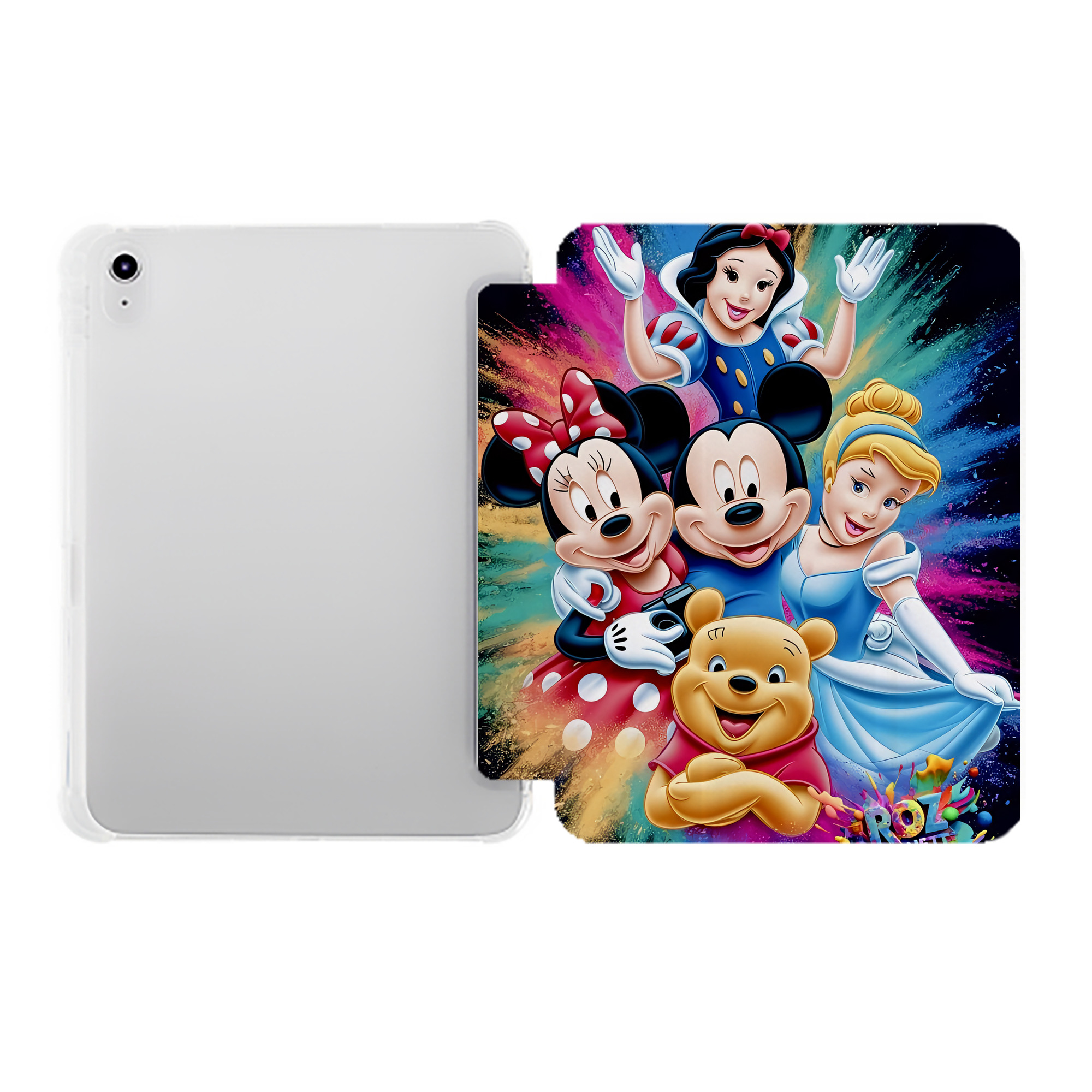 （画像用） ミッキーマウス Mickey Mouse IPad ケース ペン収納付き 三つ折りスタンド PUレザー×シリコン 対応機種9.5/10.5/10.9インチ